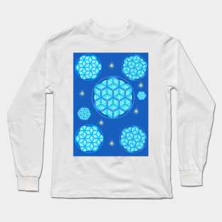 Blue flower of life Long Sleeve T-Shirt